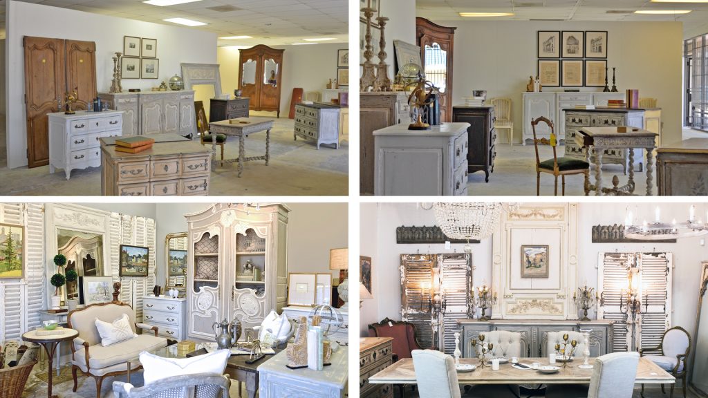 Amitha Verma opened a 10 thousand square foot antique furniture store in Houston on January 27th, 2012 with curated French country farmhouse home decor. 