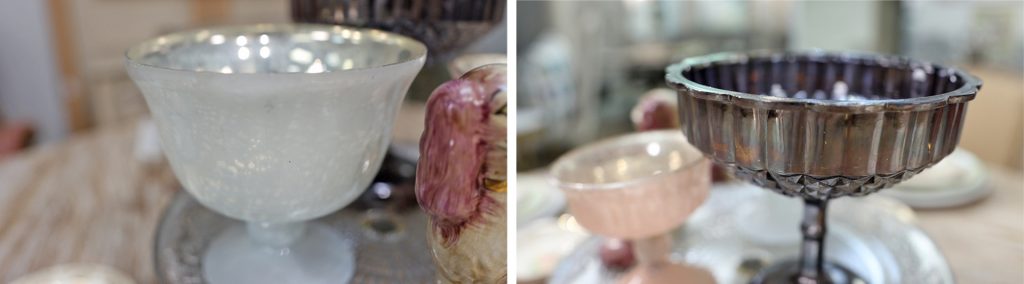 Amitha Verma includes pale blue and purple tones in her new collection of glassware at Village Antiques.