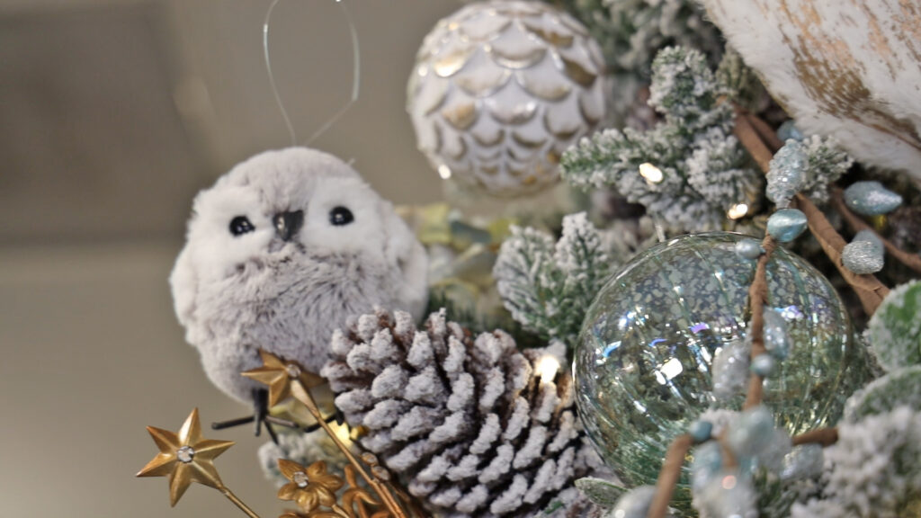 One of Amitha Verma’s animal Christmas trend favorites for 2022 are the baby and mama owls she worked with artisans to create. Their pom pom shapes feel familiar for holiday decor, but their sweet faces make them all the more special.